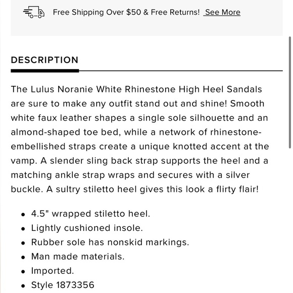 LULUS | Noranie Rhinestone Knot Heel Size 8 - Picture 7 of 7